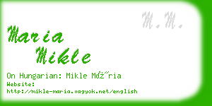 maria mikle business card